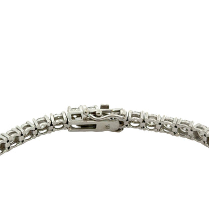 Classic 14K White Gold Lab Grown Diamond Tennis Bracelet Estate Jewelry