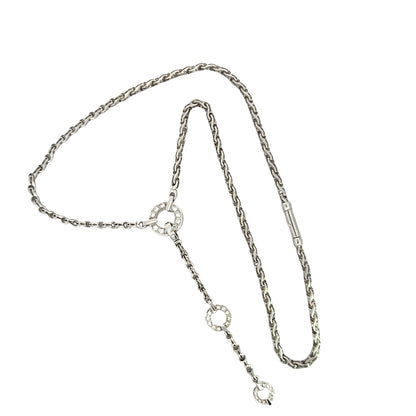 Di Modolo Diamond Lariat Necklace in 18K White Gold