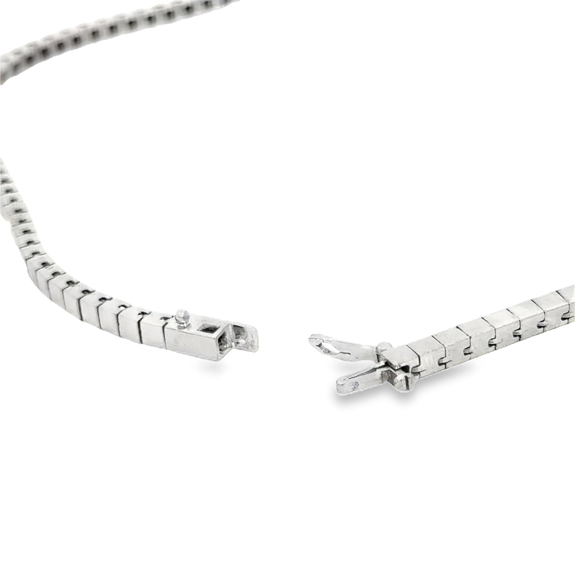 Diamond Fringe Drop Necklace 18K White Gold