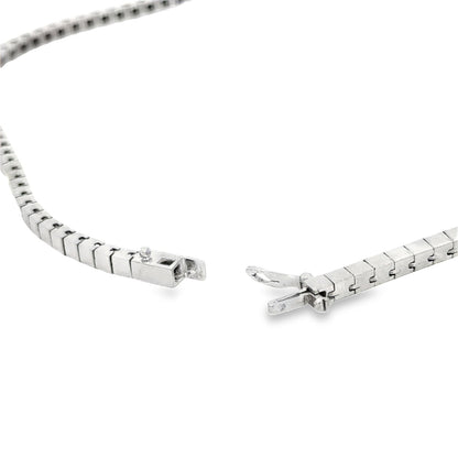 Diamond Fringe Drop Necklace 18K White Gold