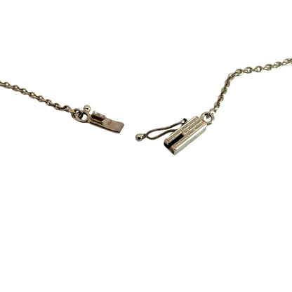 Antique Diamond and Opal Bow Pendant Necklace in 18K White Gold – Large Filigree Design