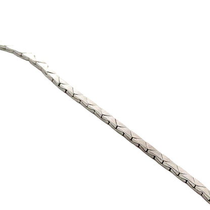 Floral Sapphire & Diamond Ribbon Necklace in 18K White Gold