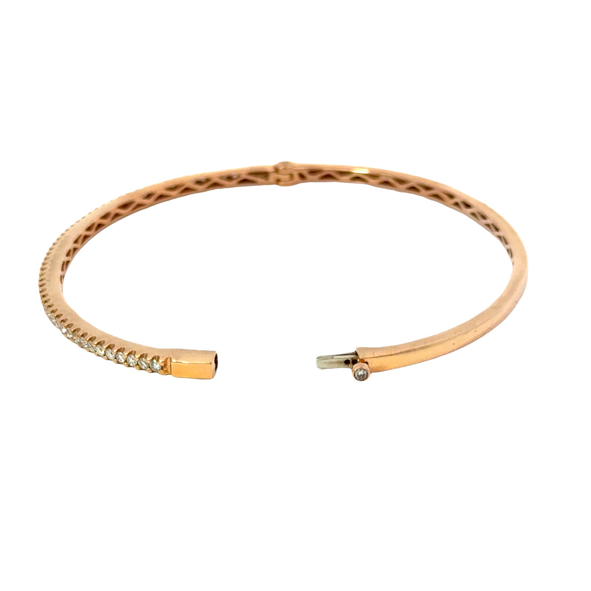 18K Yellow Gold Diamond Bangle Bracelet by Mayors