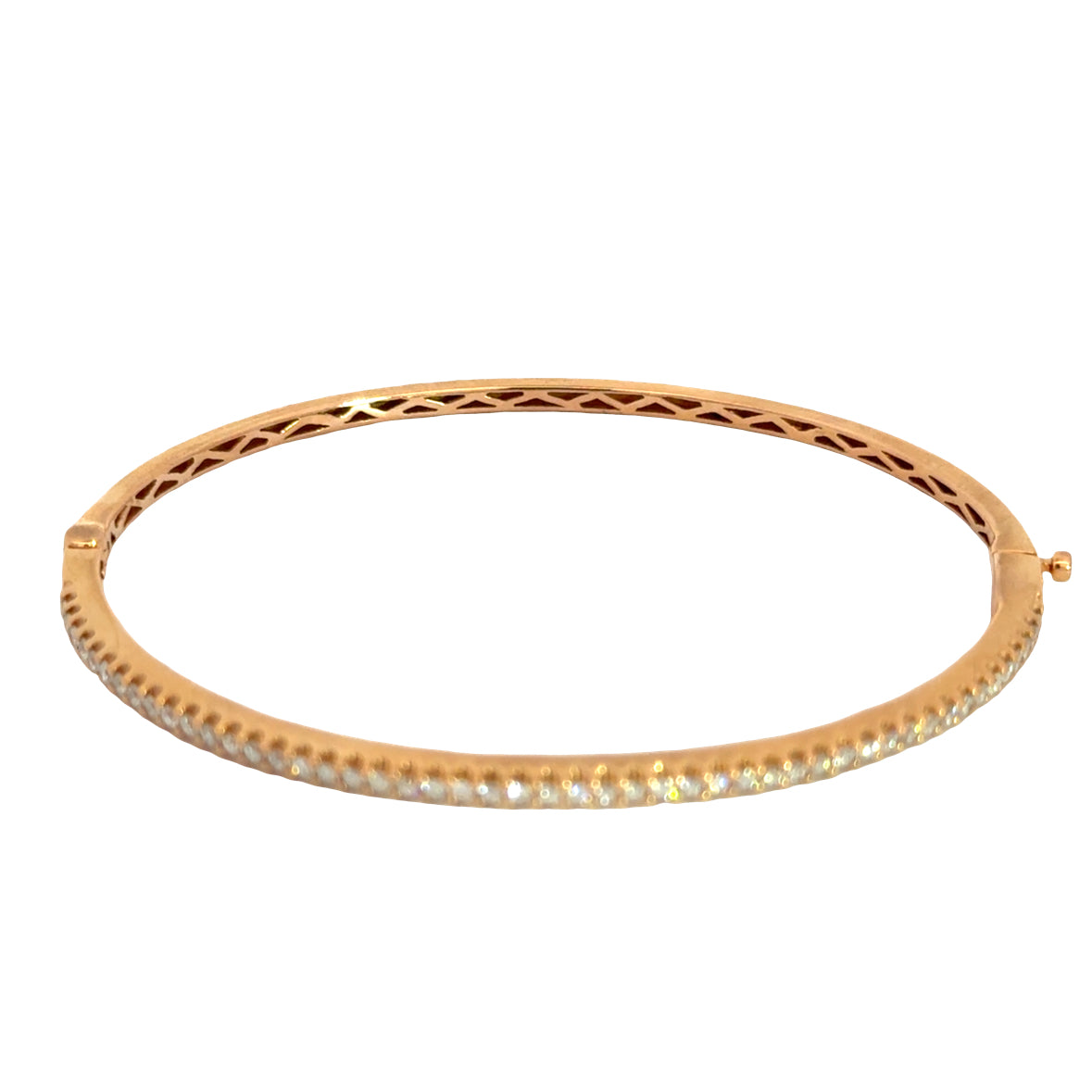 18K Yellow Gold Diamond Bangle Bracelet by Mayors