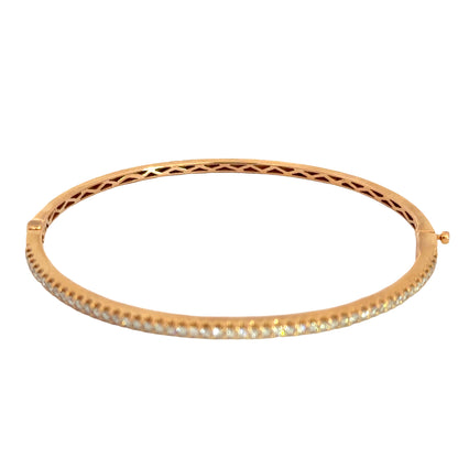 18K Yellow Gold Diamond Bangle Bracelet by Mayors