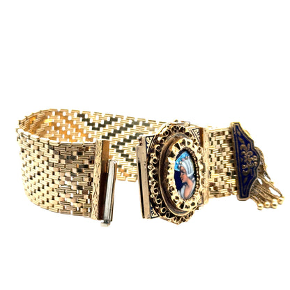 Antique Art Deco Convertible 14K Yellow Gold Enamel Watch | Bracelet, Pendant & Brooch