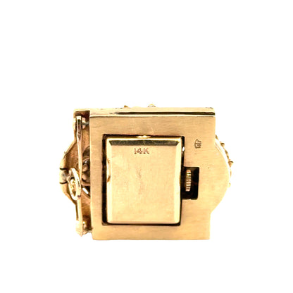 Antique Art Deco Convertible 14K Yellow Gold Enamel Watch | Bracelet, Pendant & Brooch