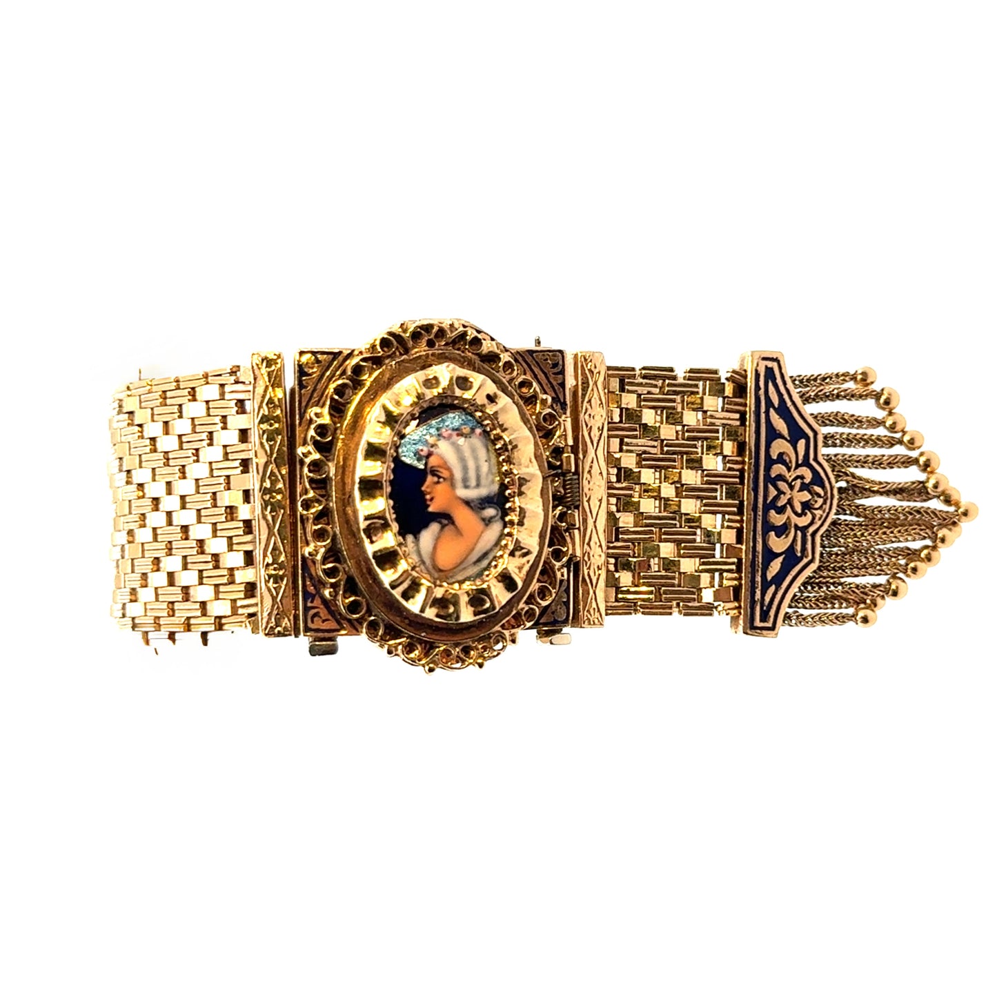 Antique Art Deco Convertible 14K Yellow Gold Enamel Watch | Bracelet, Pendant & Brooch