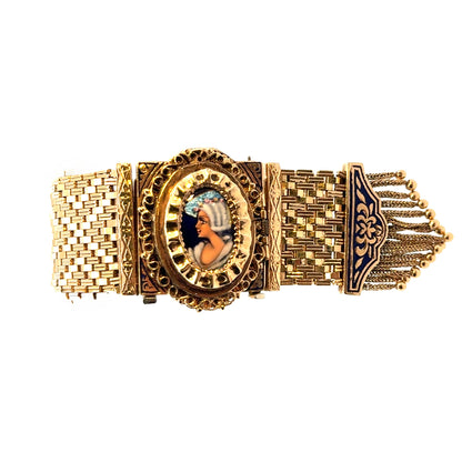 Antique Art Deco Convertible 14K Yellow Gold Enamel Watch | Bracelet, Pendant & Brooch