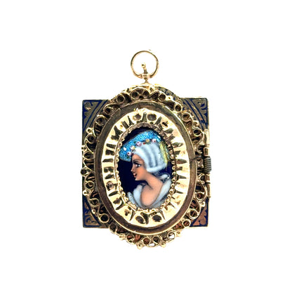 Antique Art Deco Convertible 14K Yellow Gold Enamel Watch | Bracelet, Pendant & Brooch