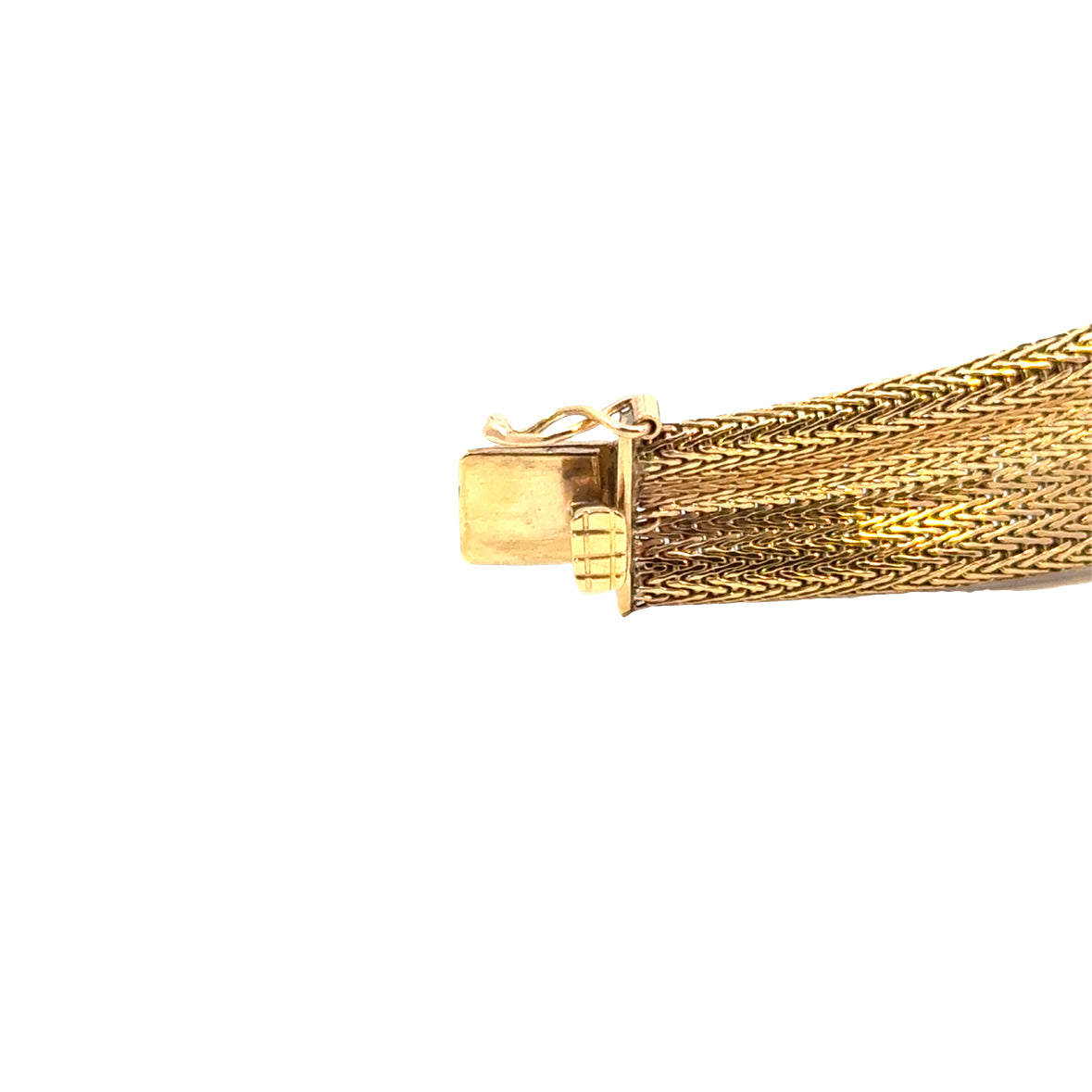 1950s 18K Rose Gold Diamond Mesh Knot Bracelet