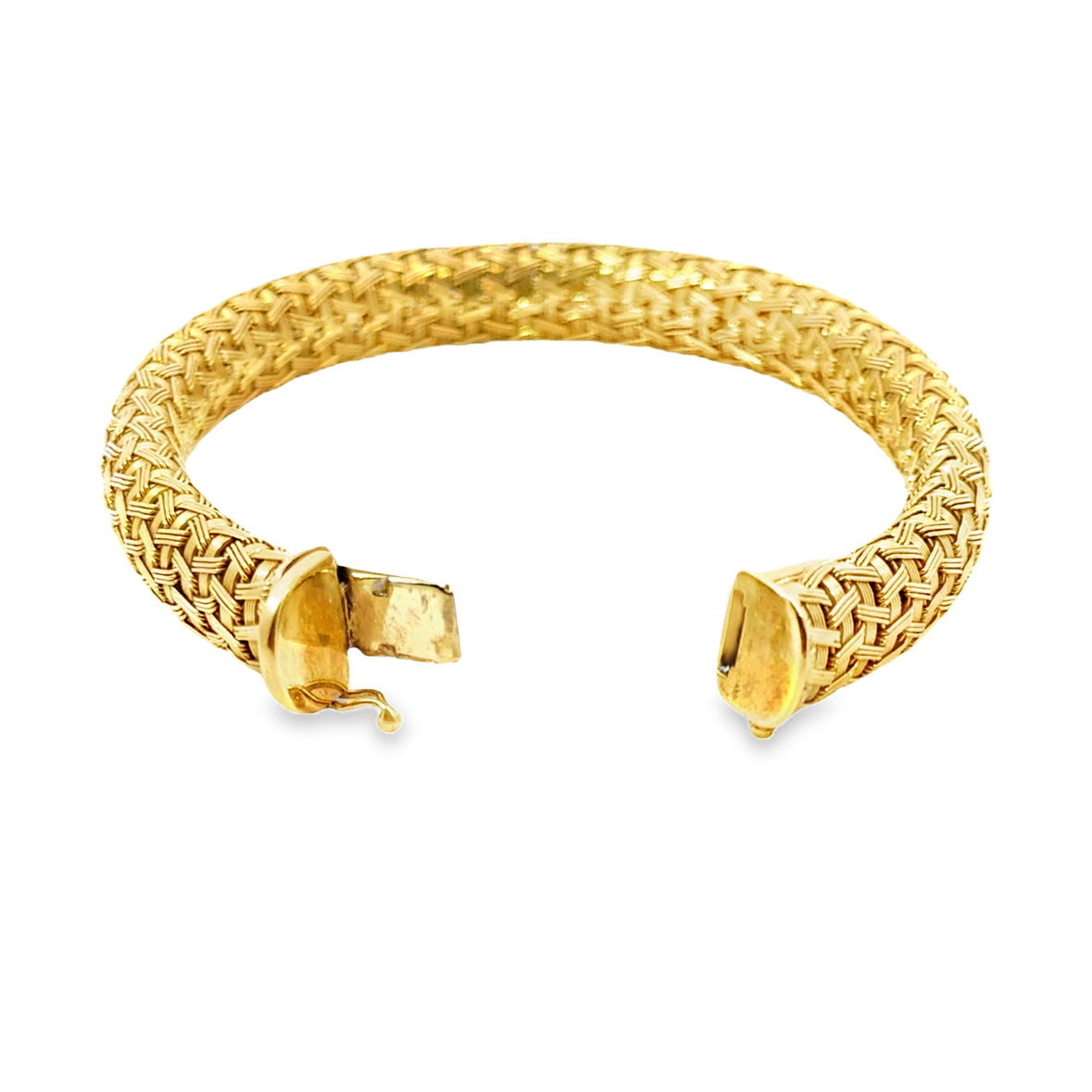 18K Yellow Gold Mesh Bracelet | Mid-Century 1950s