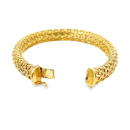 18K Yellow Gold Mesh Bracelet | Mid-Century 1950s
