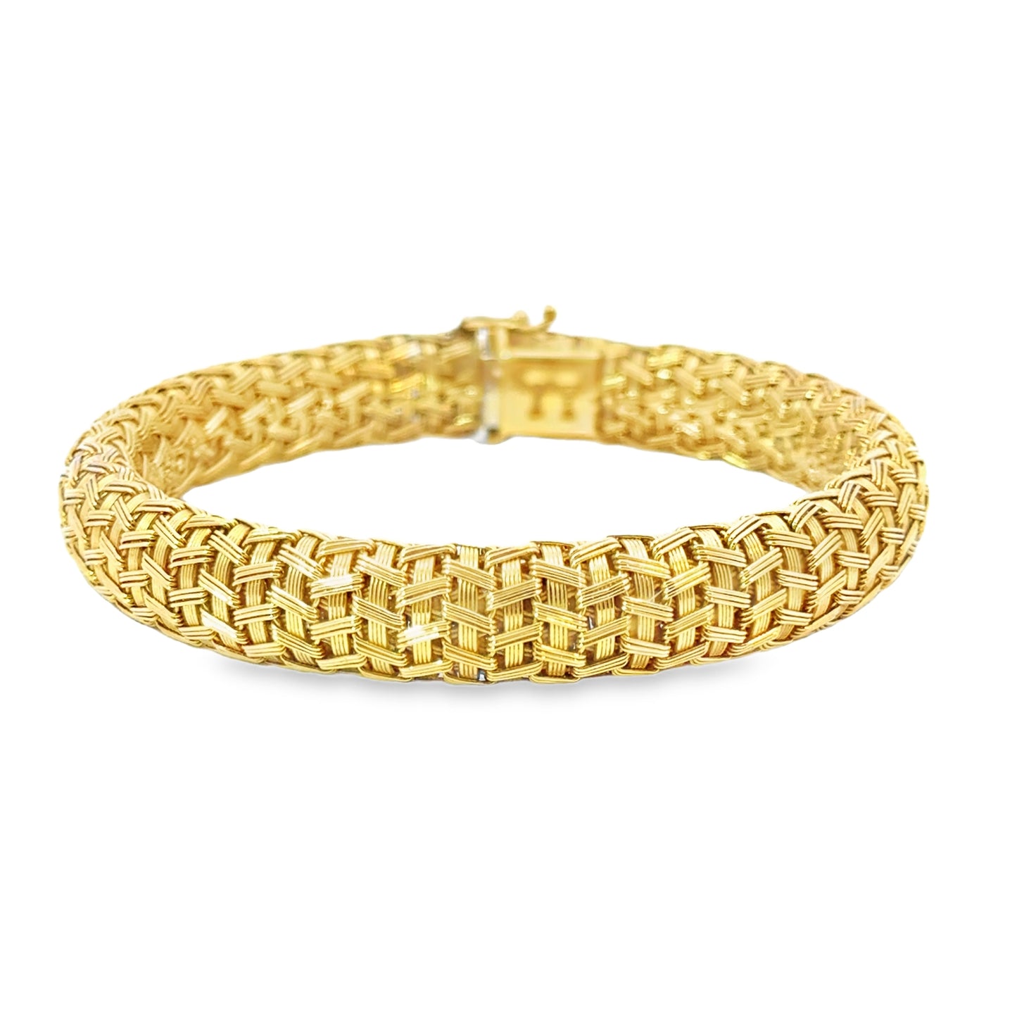 18K Yellow Gold Mesh Bracelet | Mid-Century 1950s