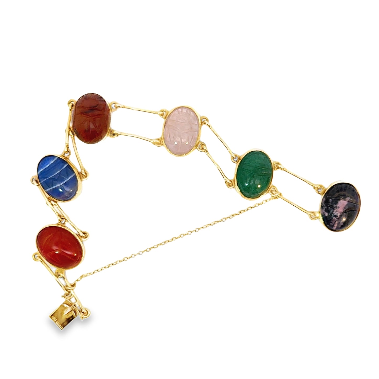 14K Yellow Gold Multi-Color Bracelet