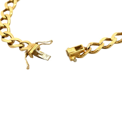 18K Yellow Gold Bracelet with White Gold Diamond Links