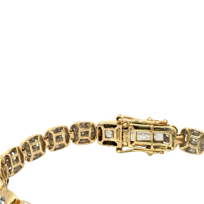 Vintage Yellow Gold Diamond Tennis Bracelet