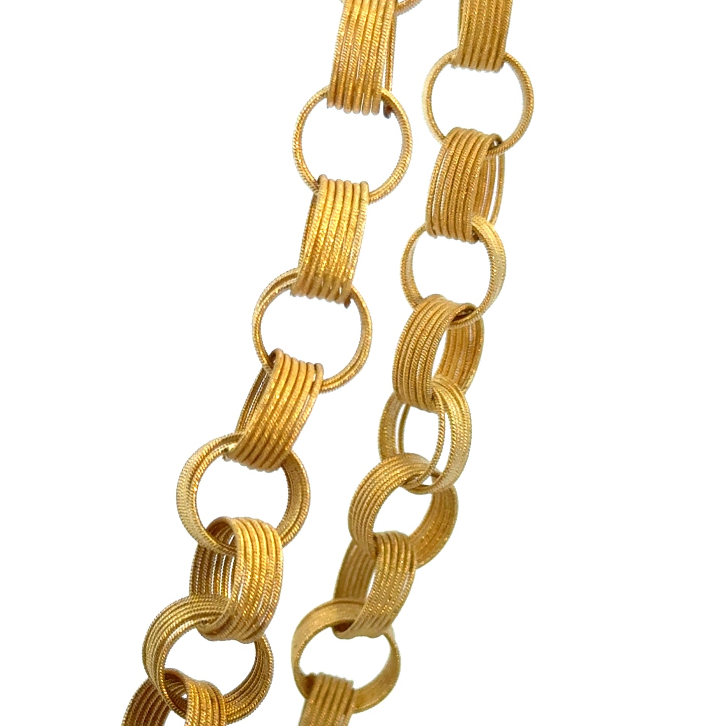 Vintage 1950’s 18K Yellow Gold Mesh Link Chain Necklace