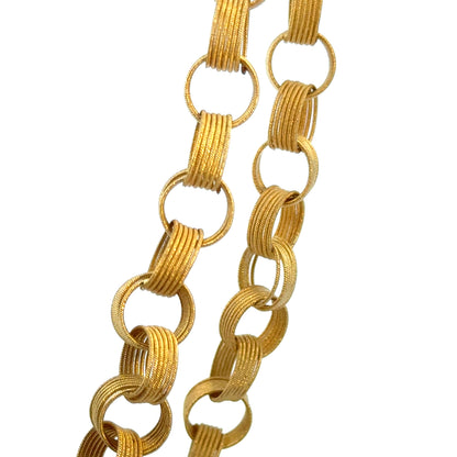 Vintage 1950’s 18K Yellow Gold Mesh Link Chain Necklace