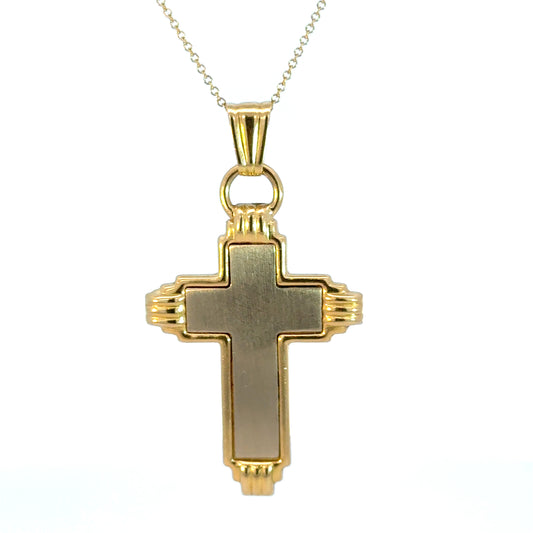 Elegant 18K Yellow Gold Cross