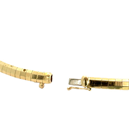 Vintage     18K Yellow Gold Diamond Necklace with White Gold Center Bar