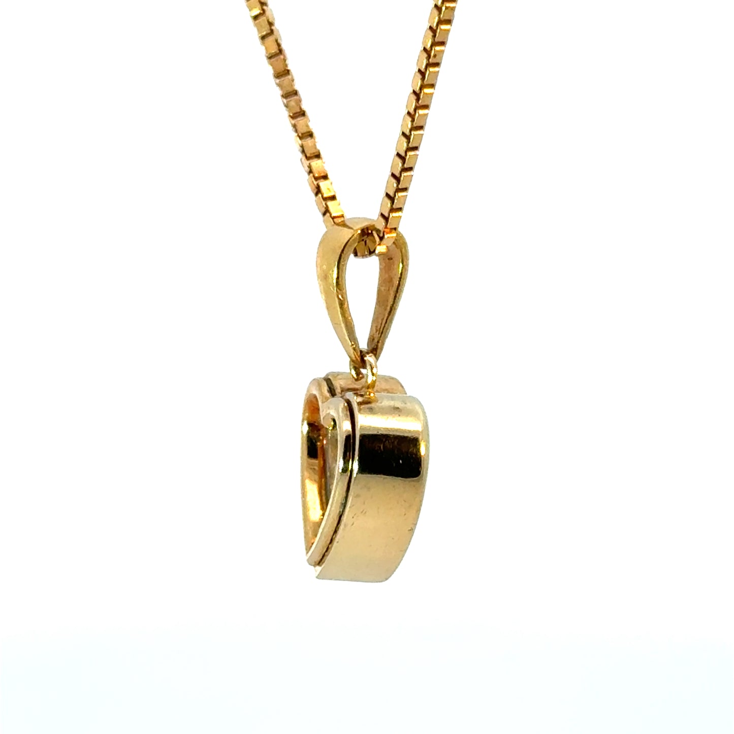 Chopard 18K Yellow Gold Floating Diamond Heart Pendant Necklace