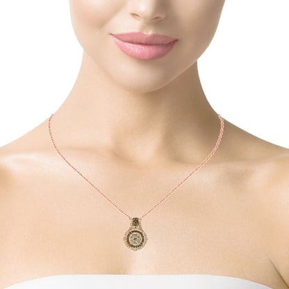 Le Vian 14K Rose Gold Diamond Cluster Pendant Necklace