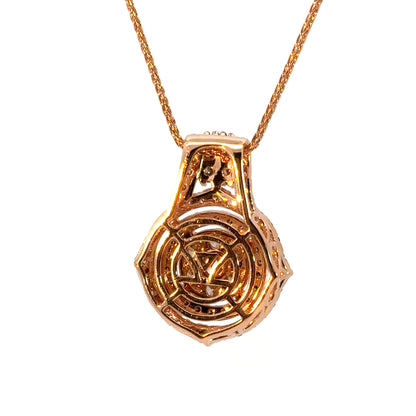 Le Vian 14K Rose Gold Diamond Cluster Pendant Necklace