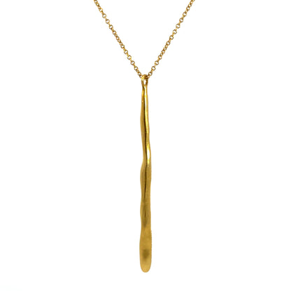 18K Yellow Gold Diamond Cluster Drop Pendant Necklace – Modern Sculptural Design