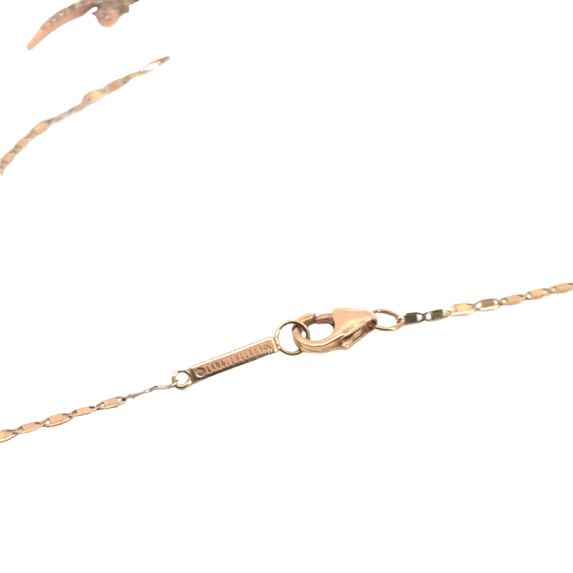 14K Rose Gold Lana Jewelry Rose Gold Diamond Love Script Pendant with Adjustable Chain