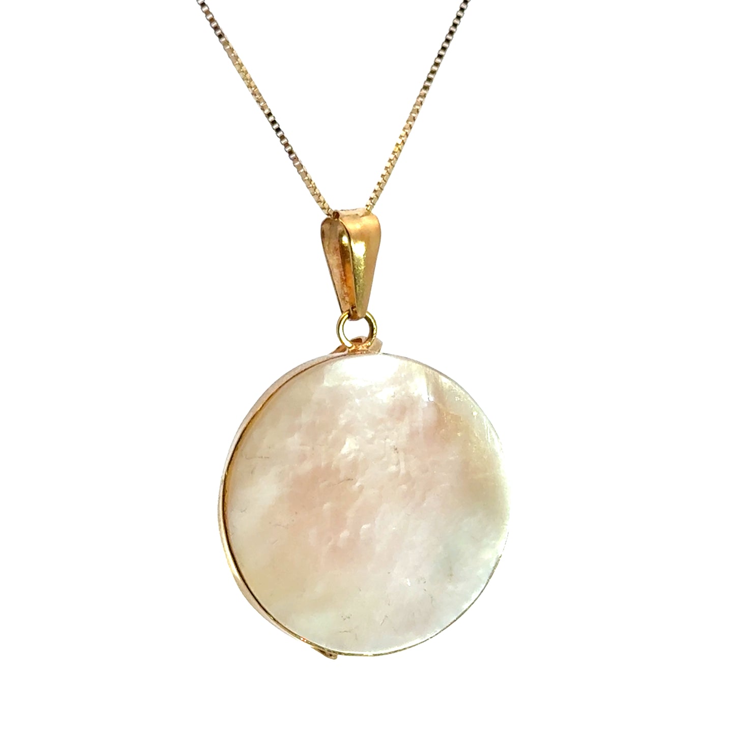 14K Yellow Gold Mother of Pearl Pendant