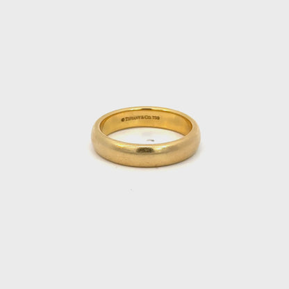 Tiffany & Co. Tiffany Forever Women’s Wedding Band in 18K Yellow Gold – Size 7.5