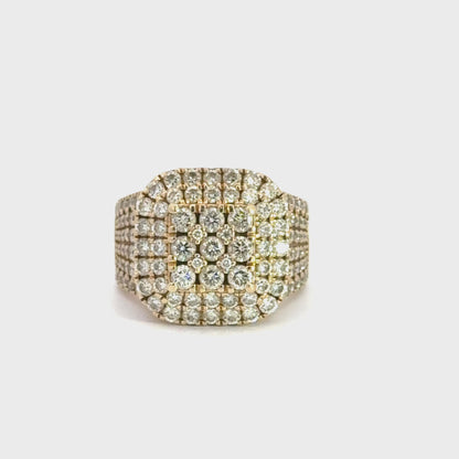 14K Yellow Gold ICEBOX Diamond Statement Ring