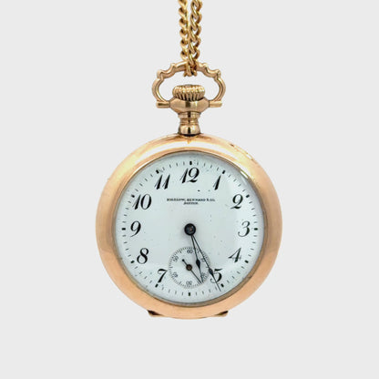 Bigelow, Kennard & Co. Boston Antique Pocket Watch – 1911 – Gold Filled – Engraved Back
