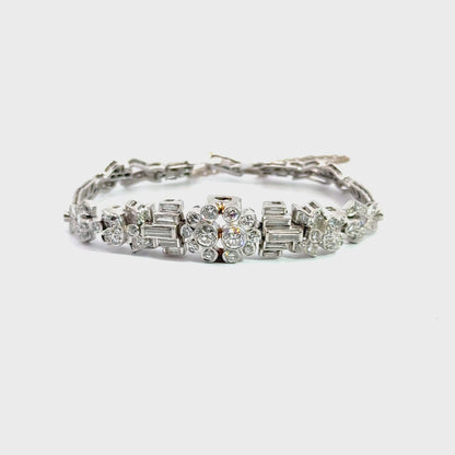 Mid-Century Platinum Diamond Bracelet – Joel Gerber Design