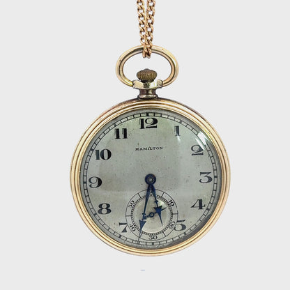 Vintage 1915-1930’s Hamilton Pocket Watch | Gold Filled Case