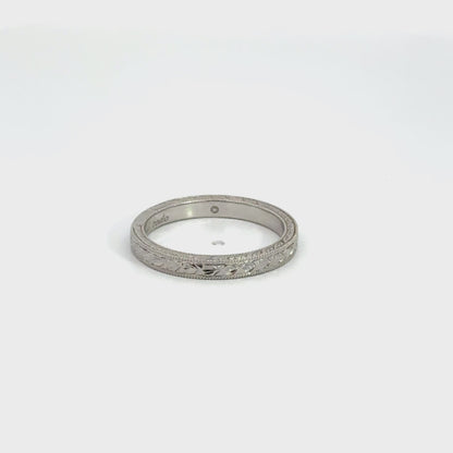 Platinum Engraved “Eres mi todo” Stacking Band